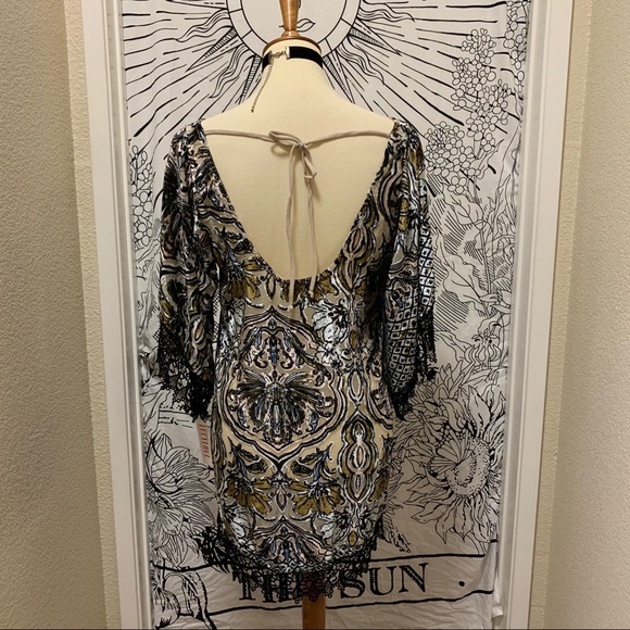 🌈 Gorgeous velvet lace boho top - Picture 6 of 11